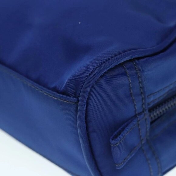 PRADA Pouch Nylon Blue Silver Auth 88220V - Picture 2 of 16